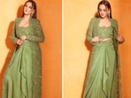 Sonakshi Sinha loves experimenting with her looks and has never failed to impress the fashion police with her style sense. Recently, the actor flooded her Instagram handle with photos of herself in a green embellished ensemble by ace designer Anamika Khanna.(Instagram/@aslisona)