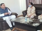 Uttarakhand chief minister Pushkar Singh Dhami met Gen Rawat's daughters on Saturday as they went to Haridwar to immerse the ashes of their parents.&nbsp;