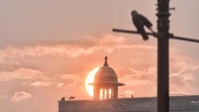 Clouds over Rashtrapati Bhawan in New Delhi. (Sanchit Khanna/HT Photo)