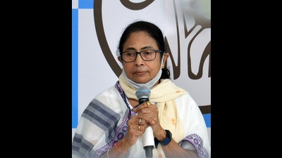West Bengal Chief Minister Mamata Banerjee addresses a press conference, in Panaji on Friday. (Atish Naik) West Bengal Chief Minister Mamata Banerjee addresses a press conference, in Panaji on Friday. (Atish Naik)