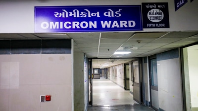 Ahmedabad's Civil Hospital has opened a special Omicron ward. (PTI) Ahmedabad's Civil Hospital has opened a special Omicron ward. (PTI)