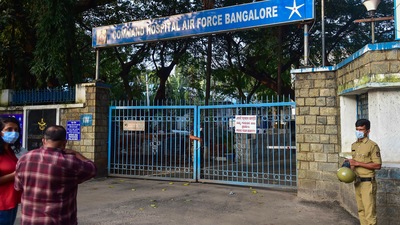 Group Captain Varun Singh is being treated at Command Hospital in Bengaluru. (PTI) Group Captain Varun Singh is being treated at Command Hospital in Bengaluru. (PTI)