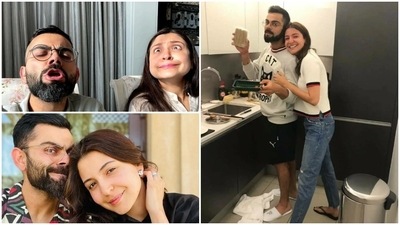 Anushka Sharma with husband Virat Kohli. Anushka Sharma with husband Virat Kohli.