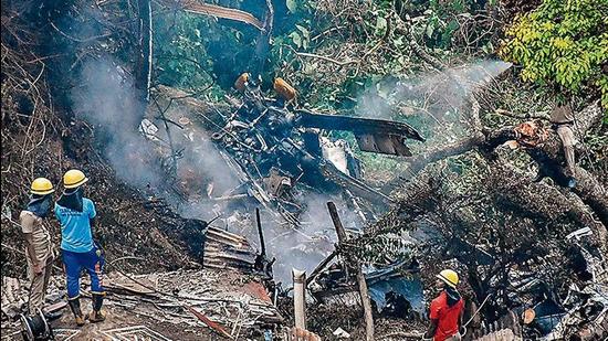 A helicopter carrying India’s defence chief General Bipin Rawat, 12 others crashed in Coonoor, Tamil Nadu. Pradeep Kumar was also killed in the crash. (AFP)