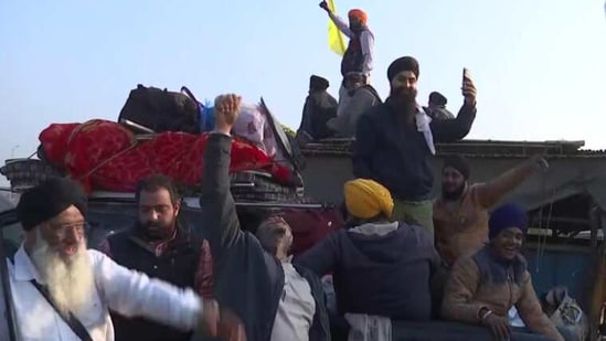 The farmers lifted blockades on highways at Singhu, Tikri and Ghazipur borders and took out a 'Victory March' on December 11.(ANI)