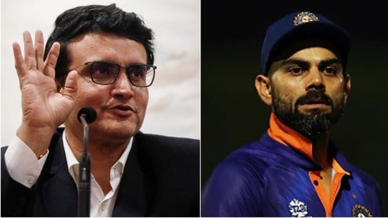 BCCI President Sourav Ganguly (L) and Virat Kohli.(AP/PTI)