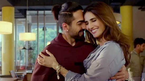 Ayushmann Khurrana and Vaani Kapoor in a still from Chandigarh Kare Aashiqui.