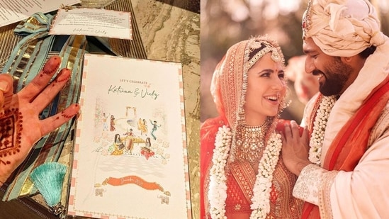 Katrina Kaif and Vicky Kaushal's wedding invite is simple and cute.&nbsp;