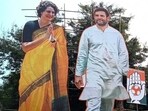 Congress leaders Priyanka Gandhi Vadra and Rahul Gandhi.(PTI)