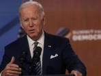 US President Joe Biden speaks at the virtual Summit for Democracy, at the White House in Washington. (Reuters)(HT_PRINT) US President Joe Biden speaks at the virtual Summit for Democracy, at the White House in Washington. (Reuters)(HT_PRINT)