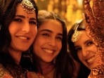 Katrina Kaif with Isabelle Kaif and Sharvari Wagh at her mehendi ceremony. Katrina Kaif with Isabelle Kaif and Sharvari Wagh at her mehendi ceremony.