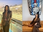 Esha Gupta goes shirtless to slay in a brown pantsuit at F1 race in Abu Dhabi