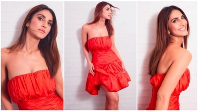 Vaani Kapoor recently released her film Chandigarh Kare Aashiqui which garnered a lot of praises from moviegoers. Vaani has left no stone unturned in promoting her film in style. The film was released on December 10. For the event, the actor wore a short red strapless playful balloon dress and grabbed eyeballs. (Instagram/@_vaanikapoor_) Vaani Kapoor recently released her film Chandigarh Kare Aashiqui which garnered a lot of praises from moviegoers. Vaani has left no stone unturned in promoting her film in style. The film was released on December 10. For the event, the actor wore a short red strapless playful balloon dress and grabbed eyeballs. (Instagram/@_vaanikapoor_)
