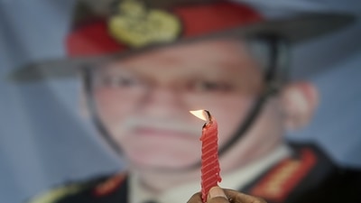 Without naming Priyanka Gandhi, Uttarakhand chief minister Pushkar Singh Dhami attacked the Congress as he said while Gen Rawat's last rites were being performed, there was a dance going on in Goa.&nbsp; (PTI)