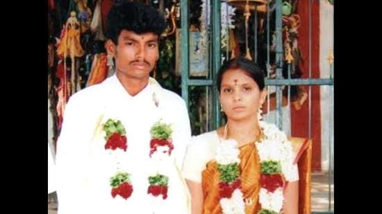 Shankar was hacked to death but Kausalya survived and testified against both parents and family leading to their conviction by a trial court that awarded the death sentence to the father and five others (HT PHOTO) Shankar was hacked to death but Kausalya survived and testified against both parents and family leading to their conviction by a trial court that awarded the death sentence to the father and five others (HT PHOTO)