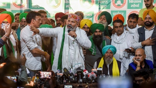 Bharatiya Kisan Union (BKU) spokesperson Rakesh Tikait. (PTI )