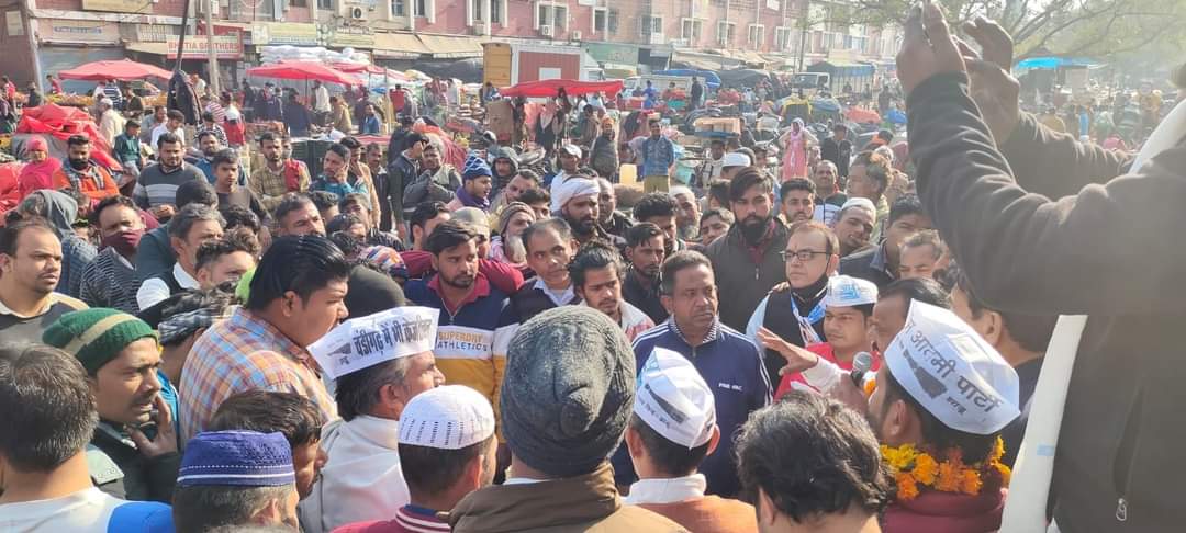 An AAP rally ahead of Chandigarh MC polls. (HT Photo) An AAP rally ahead of Chandigarh MC polls. (HT Photo)