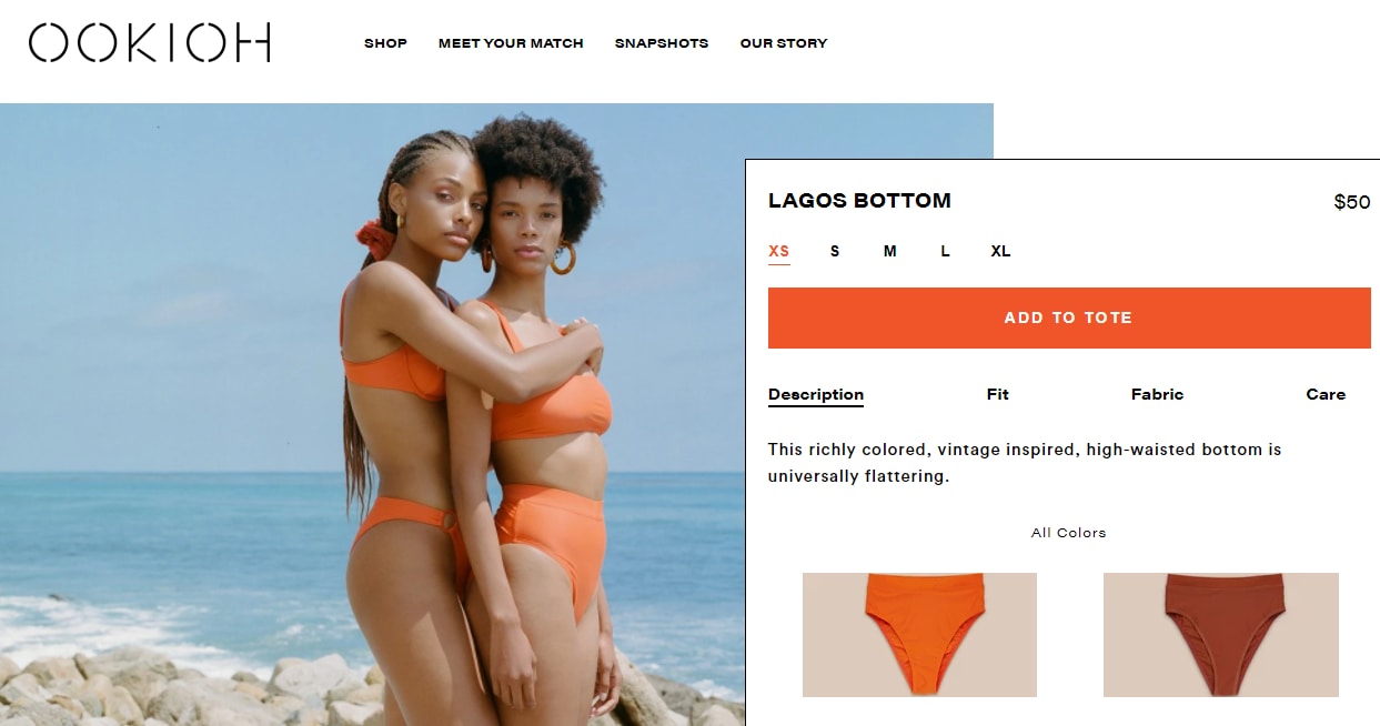 Manushi Chhillar's tangerine bikini bottom from Ookioh (ookioh.com)