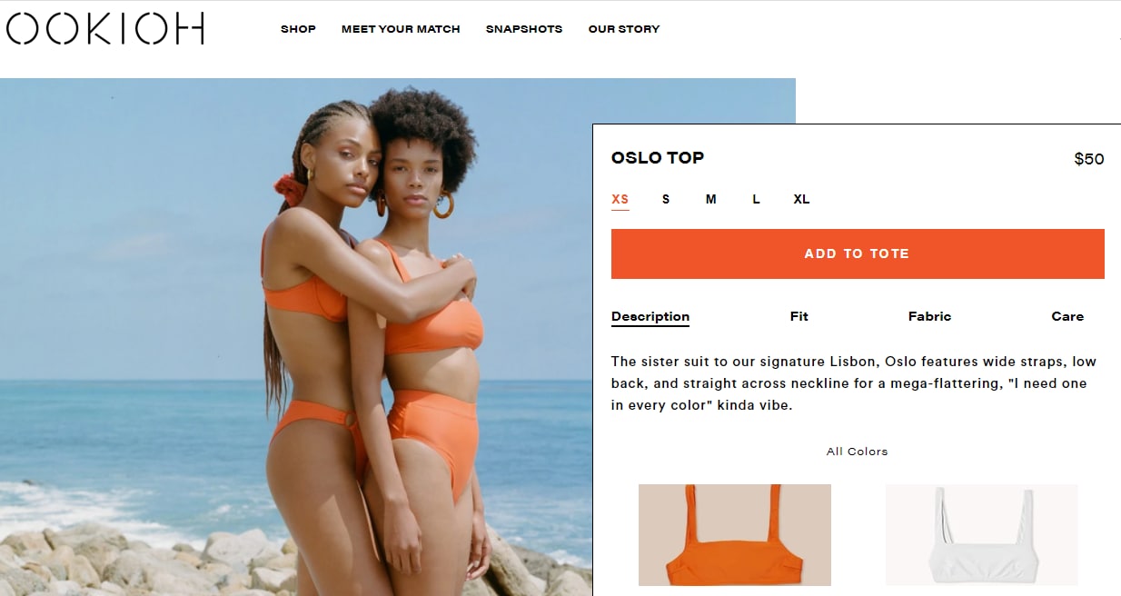 Manushi Chhillar's tangerine bikini top from Ookioh&nbsp; (ookioh.com)