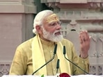 Prime Minister Narendra Modi is in Varanasi on a two-day visit.(ANI ) Prime Minister Narendra Modi is in Varanasi on a two-day visit.(ANI )