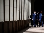 South Korean President Moon Jae-in during a visit to the Australian War Memorial in Canberra, Australia.&nbsp;
