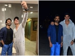 Akshay Kumar and Dhanush pose together.