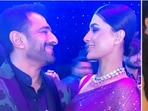Television actors Eijaz Khan and Pavitra Punia were spotted dancing at Ankita Lokhande and Vicky Jain's engagement party.(Instagram)