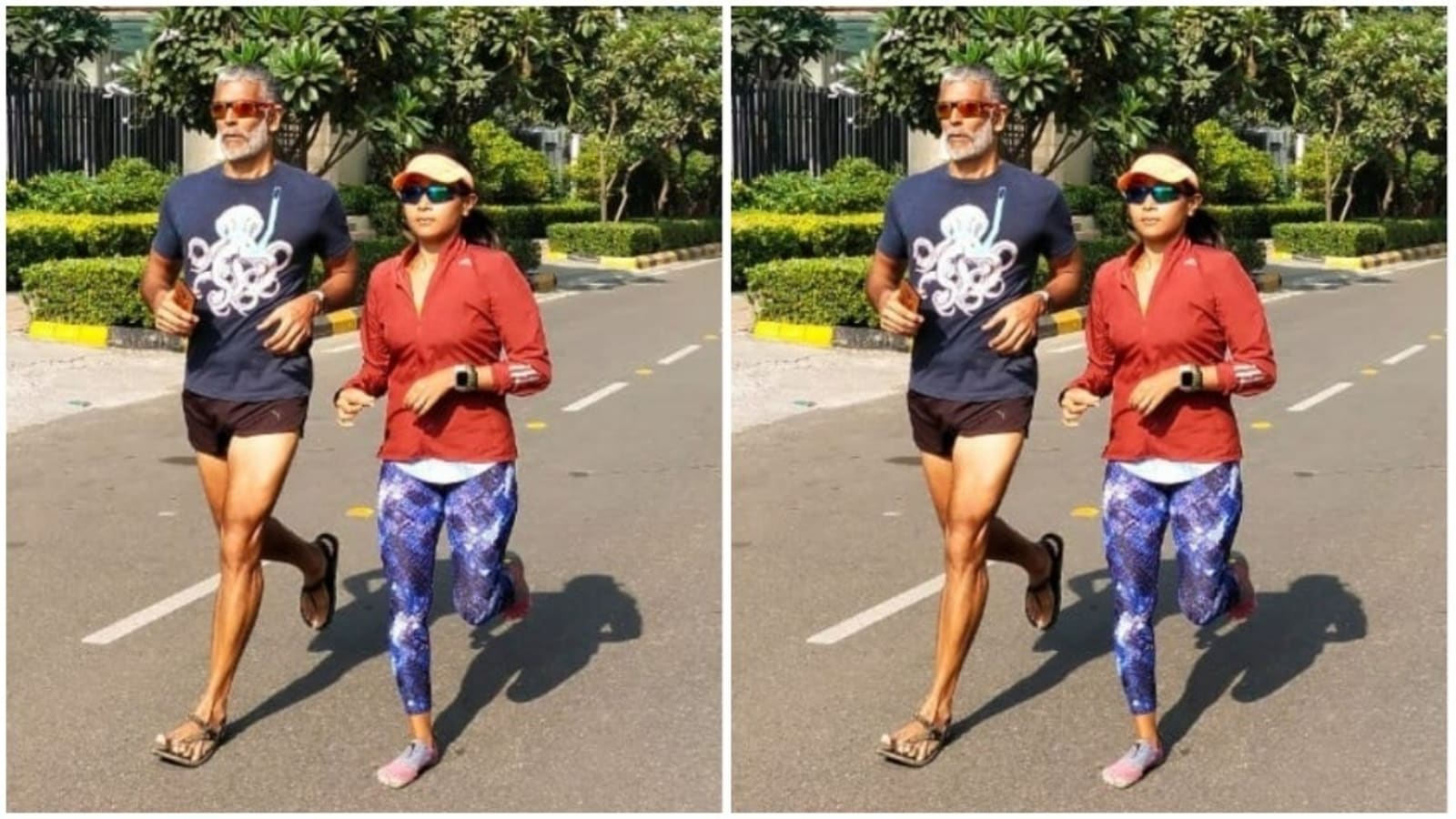 In the middle of cycling from Mumbai to Delhi, Milind Soman and Ankita Konwar did this...