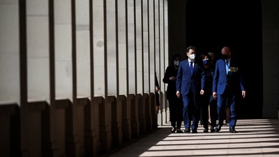 South Korean President Moon Jae-in during a visit to the Australian War Memorial in Canberra, Australia.&nbsp; (REUTERS)