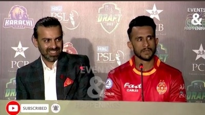 Hasan Ali loses his temper during a press conference&nbsp; (Screengrab)