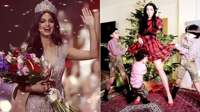 Celina Jaitly has shared her Austrian kids' reaction to Harnaaz Sandhu winning the Miss Universe 2021 pageant. Celina Jaitly has shared her Austrian kids' reaction to Harnaaz Sandhu winning the Miss Universe 2021 pageant. 