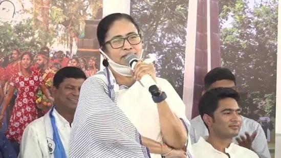 TMC chief Mamata Banerjee expressed confidence about winning the Goa assembly elections next year.(Screenshot from video posted on Twitter by @AITC4Goa) TMC chief Mamata Banerjee expressed confidence about winning the Goa assembly elections next year.(Screenshot from video posted on Twitter by @AITC4Goa)