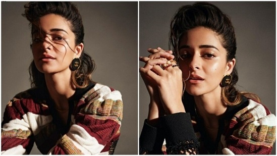 Ananya Panday's fashion photoshoots are goals for us. The actor welcomed the winter season on Instagram with a set of pictures of herself in a stunning ensemble. She merged comfort, style and the need of the season in a gorgeous attire and posed pretty for the pictures.(Instagram/@ananyapanday)