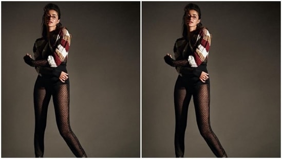 Ananya played muse to fashion designer duo Shivana nd Narresh and picked a winter-friendly ensemble.(Instagram/@ananyapanday)
