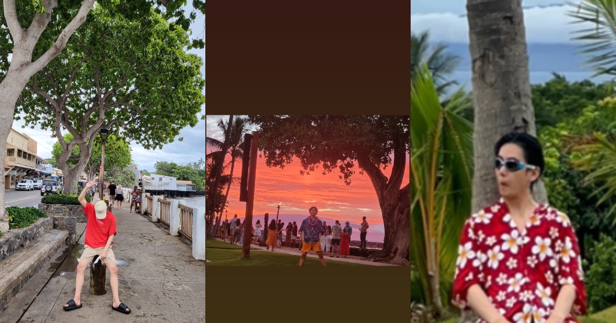 BTS singer V shares pics from his trip to Hawaii.