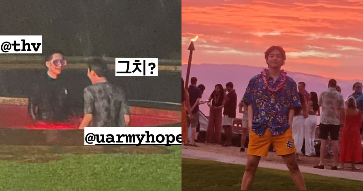 BTS members J-Hope and V shared pics from their trip to Hawaii.&nbsp;
