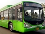 The bus service operated by DTC in association with the Skyline India (Motors) Pvt Ltd, connects the capital cities of India and Nepal, and was launched in November 2014.(Arvind Yadav/Hindustan Times)