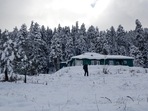 A view of the snow covered ski-resort of Gulmarg in Kashmir. (Waseem Andrabi/HT) A view of the snow covered ski-resort of Gulmarg in Kashmir. (Waseem Andrabi/HT)