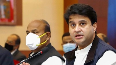 Union Minister for Civil Aviation Jyotiraditya M. Scindia speaking at a partnership summit organized by Confederation of Indian Industry, a lobby group,in association with the department for promotion of industry and internal trade of the commerce ministry. (PTI) Union Minister for Civil Aviation Jyotiraditya M. Scindia speaking at a partnership summit organized by Confederation of Indian Industry, a lobby group,in association with the department for promotion of industry and internal trade of the commerce ministry. (PTI)