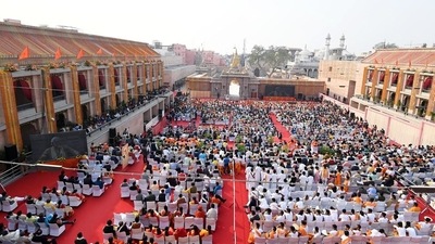 On Monday, PM Modi inaugurated phase 1 of the newly-constructed Kashi Vishwanath Dham at a cost of around <span class='webrupee'>₹</span>339 crores. (ANI) On Monday, PM Modi inaugurated phase 1 of the newly-constructed Kashi Vishwanath Dham at a cost of around <span class='webrupee'>₹</span>339 crores. (ANI)