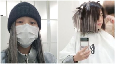 BTS' Jimin shared selfies on Weverse. BTS' Jimin shared selfies on Weverse.