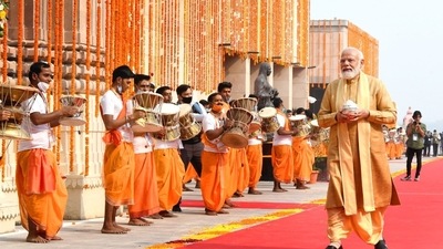 Prime Minister Narendra Modi, who is currently on a two-day visit to his parliamentary constituency Varanasi, will participate in a conclave of chief ministers of several Bharatiya Janata Party-ruled states to discuss governance-related matters and attend anniversary celebrations at a yoga foundation and meditation centre today, December 14. (HT Photo/Sudhir Kumar) Prime Minister Narendra Modi, who is currently on a two-day visit to his parliamentary constituency Varanasi, will participate in a conclave of chief ministers of several Bharatiya Janata Party-ruled states to discuss governance-related matters and attend anniversary celebrations at a yoga foundation and meditation centre today, December 14. (HT Photo/Sudhir Kumar)
