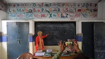 The teachers have said that they will continue boycotting online classes until the salaries are credited their bank accounts. (Picture for representation only/Raj K Raj-HT) The teachers have said that they will continue boycotting online classes until the salaries are credited their bank accounts. (Picture for representation only/Raj K Raj-HT)