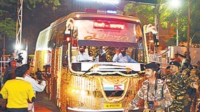 The Delhi-Kathmandu bus service, also called the Maitri Bus Sewa, was launched in November 2014. (HT Archive) The Delhi-Kathmandu bus service, also called the Maitri Bus Sewa, was launched in November 2014. (HT Archive)