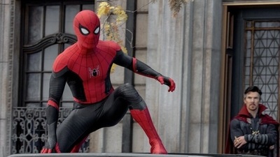 Tom Holland and Benedict Cumberbatch in Spider-Man: No Way Home. Tom Holland and Benedict Cumberbatch in Spider-Man: No Way Home.