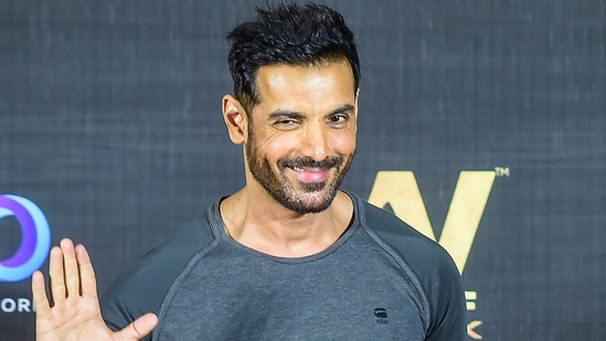 John Abraham at PVR Juhu in Mumbai on November 24.(PTI)