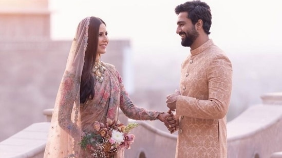 Katrina Kaif's pink Sabyasachi saree in new pics with Vicky Kaushal took 1800 hours to make: All details here