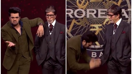 Maniesh Paul and Amitabh Bachchan on Kaun Banega Crorepati 13.