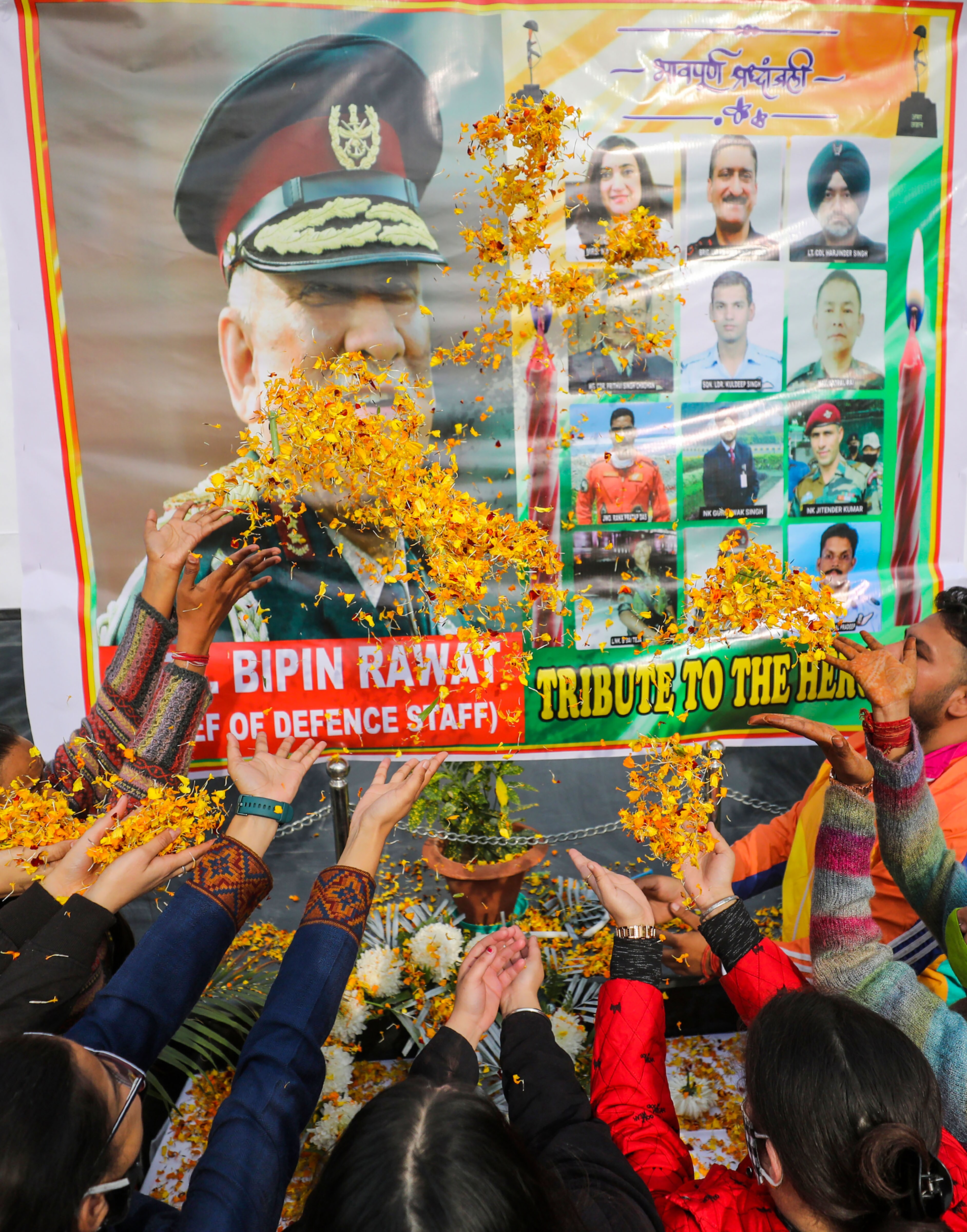 General Bipin Rawat, his wife Madhulika Rawat and other defence personnel were killed in an IAF's MI-17V5 helicopter crash. (PTI File Photo) General Bipin Rawat, his wife Madhulika Rawat and other defence personnel were killed in an IAF's MI-17V5 helicopter crash. (PTI File Photo)