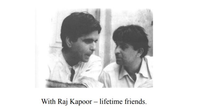 Raj Kapoor and Dilip Kumar in their younger days. (Dilip Kumar's autobiography)